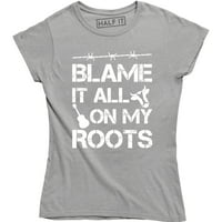 Za sve su krivi moji korijeni-Country Pop ženska muzička koncertna majica