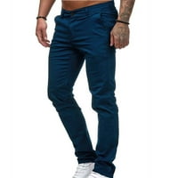 Muška casual gumba Otvori Slim Fit ravne hlače u boji u boji za žene Jeans Fall Mornable XXXL