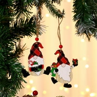 Božićna stabla Privjesak Fina izrada Izvrsna drva Božić bez lica Gnome Privjesak za kućno smeđe drvo