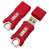 16GB GORILLA FLASH DRIVE USB DRIVE RED RUGGEDIZED