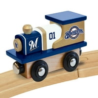 Remek-djela službeno licencirani MLB Milwaukee pivara drvena igračka vlak za djecu