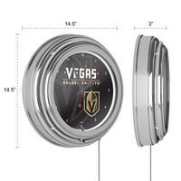 Neonski zidni sat-Vegas Golden Knights vodeni žig dvostruki prečka analogni sat sa vučnim lancem - Pub,