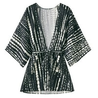Ženski Kardigan Trendi Print Šifon Plaža Kimono Duga Bluza Šal Labavi Vrhovi Pokrivaju Jesenske Džempere