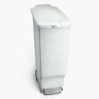 SimpleHuman litara 10. gallon tanka kuhinjska koraka Kantu za smeće sa sigurnošću, bijelom plastikom