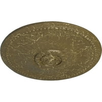 Ekena Millwork 1 8 od 3 4 P bežanski stropni medaljon, ručno oslikani Mississippi blato