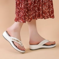 Clearance sandale za žene ljetne debele donje japanke ženske klinaste sandale na plaži sandale za žene čišćenje 7