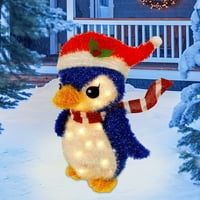 DANHAEI 2FT ukrasi za božićne pingvinove ukrase, lampica za svetle LED tople bijele svjetla, složeno lako