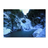 Zimski vodopad 'platno Art by Robert K Jones