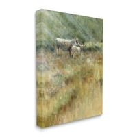 Stupell Sunlit goveda ispaše terenski poljska slikarstvo Galerija zamotana platna Print Wall Art