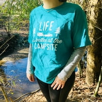 Camco Life je bolji u kampu Teal Plava majica, velika