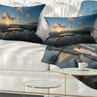 Designart Sunset na plaži La Perhouse-jastuk za bacanje morskog pejzaža - 12x20