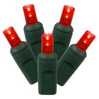 Vickerman crveno-zelena široka ugao LED pojedinačno svjetlo kalupa na zelenoj žici, 35 'božićno svjetlo
