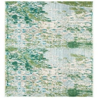 Madison Seanan apstraktni tepih za trkač, zelena plava, 2'2 12 '