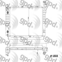 Globalni dijelovi Distributeri 1322C Radijator Odgovara: 1992- Ford Tempo, 1992- Mercury Topaz