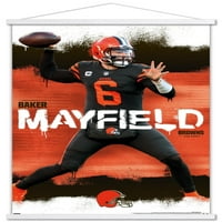 Cleveland Browns - Baker Mayfield zidni poster sa drvenim magnetskim okvirom, 22.375 34