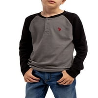S. Polo Assn. Dječaci dugih rukava Henley Raglan majica, veličine 4-18
