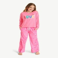 Justice Girls Dugi rukav i pantalone za spavanje, 2-dijelni set pidžama, veličine 5-18