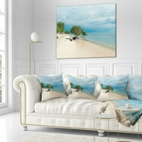 Designart prekrasna obala u Indoneziji-moderni jastuk za bacanje morskog pejzaža - 18x18