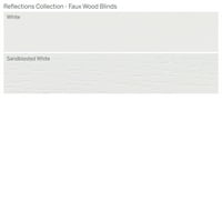 Prilagođena Kolekcija Reflections, 2 Cordless Fau Drvene Rolete, Pjeskarena Bijela, 1 2 Širina 48 Dužina