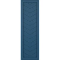 Ekena Millwork 15 W 53 H True Fit PVC jedno ploča Chevron Moderni stil fiksne kapke, boravak plava