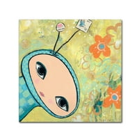 Zaštitni znak likovne umjetnosti 'velike očiju svemirske djevojke' platnena umjetnost wyanne
