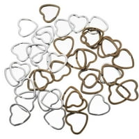 Metalni podijeljeni Privjesci za ključeve u obliku srca zanati DIY prstenovi privjesak za ključeve metalni Privjesci za ključeve