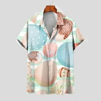 Odeerbi Havajska majica za muškarce Grafičke majice na plaži Uskrsni ispisPlapel TOP Ležerne prilike Udobne