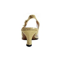 Zora Women široke širine večernje haljine Slingback cipele zlato 8