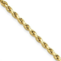 Primalni zlatni karatski žuto zlato polučvrsti dijamantni lanac konopa