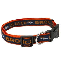 Kućni ljubimci Prvi NFL Denver Broncos ovratnik za pse - Teška, izdržljiva i podesiva fudbalska ovratnica