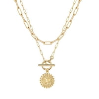 Zlatne početne ogrlice za žene 14K pozlaćenog poklopca Choker ogrlica za žene nakit pokloni
