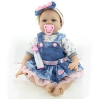Hassch 22 Prekrasna simulacija bebe djevojčica preporođena lutka u suknji
