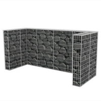 moobody Gabion kanta sa trostrukim točkovima Surround čelik 98.4x39. 4 x47. 2