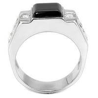 Prsten srebrne boje za muškarce i djecu od nehrđajućeg čelika ony Square Emilia