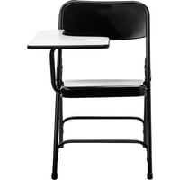NPS® serija serija serije sklopiva stolica, desna ruka, crna
