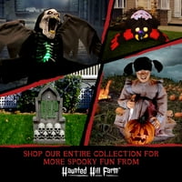 Haunted Hill Farm 8-ft. Halloween na naduvavanje Halloween Grim Reaper TOMBSTONE WHINWAY luk sa LED svjetlima