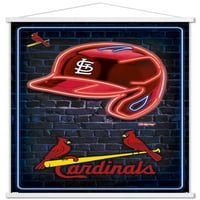 Cardinals St. Louis - Neonska kaciga zidni poster sa magnetnim okvirom, 22.375 34