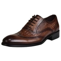 nsendm muške cipele od Tan kože modni stil muške prozračne udobne muške kožne cipele veličine cipele smeđe