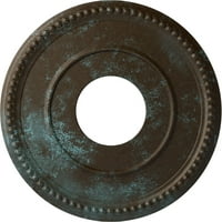Ekena Millwork 1 2 od 7 8 ID 3 4 P Bradford stropni medaljon, ručno oslikana bronzana plava patina