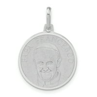 Carat u Karatsu Sterling srebrni polirani finišni mat papa francesco medalja Privjesak sa srebrnom užad