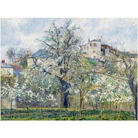 Zaštitni znak Likovna umjetnost vrt u Pontoiseu 1877 Umjetnost platna Camille Pissarro
