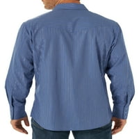 Wrangler Muška džepna karirana tkana Zapadna košulja dugih rukava