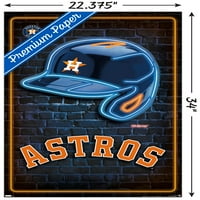 Houston Astros - Neonski Zidni Poster Za Kacigu, 22.375 34