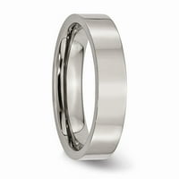 Siva Titanijumska Prstenasta Narukvica Za Vjenčanje Komforna Ravna Polirana