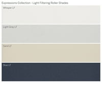 Kolekcija Prilagođenih Izraza, Cordless Light Filtering Roller Shade, Whisper, 3 8 Width 72 Length