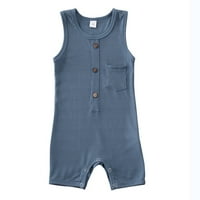 Odjeća za novorođenčad ljetna dugmad Romper Playysuit kombinezon odjeća za odjeću 0-24m