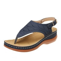 Ljetne Ležerne sandale sa klinom udobne i lagane ljetne Ležerne cipele tamno plave