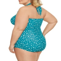 Jednostavno tanke ženske Plus Dotty Glam plašt jedan kupaći kostim