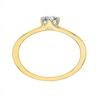 Dijamantski zaručnički prsten pasijansa od 14k žutog zlata