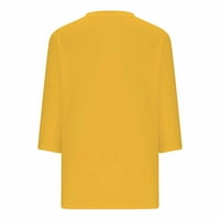 hoksml ženski vrh, Casual modni ženski V-izrez jednobojni rukav ljetne majice na klirensu